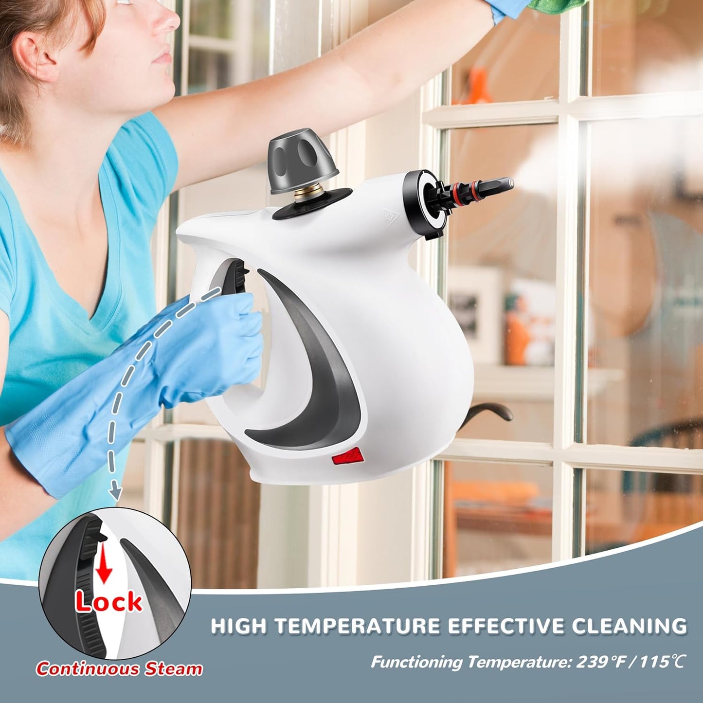 SteamyHelper® - Pressurized Steam Cleaner